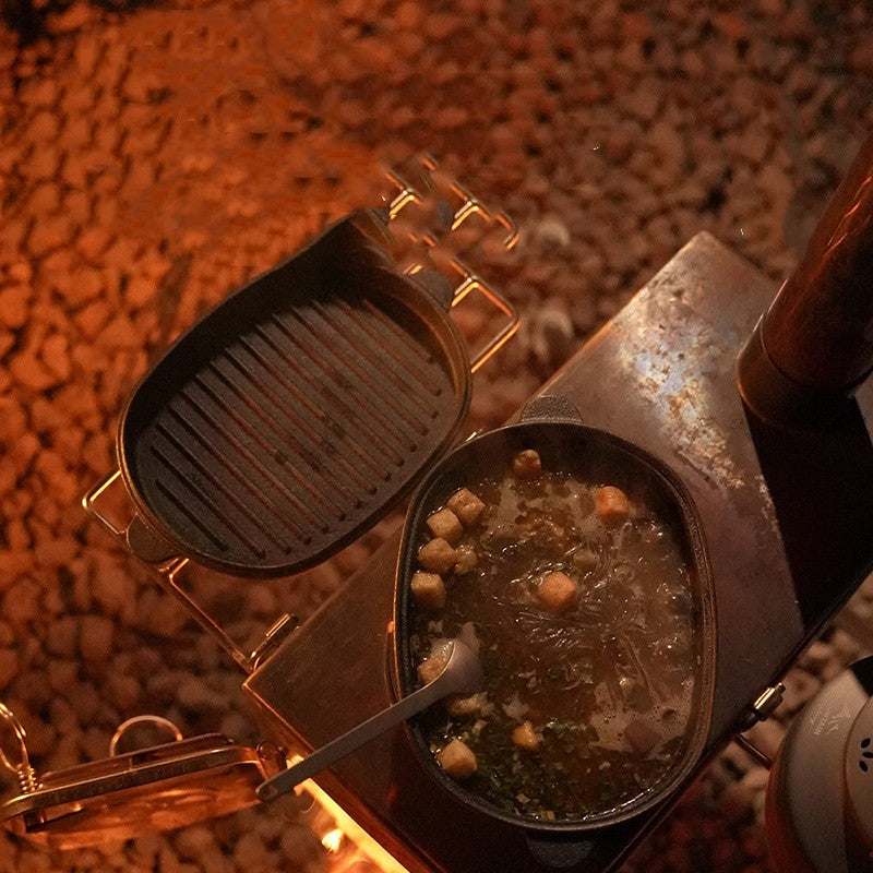 Discover the Ultimate Outdoor Cooking Companion: The Outdoor Oval Cast Iron Camping Pot