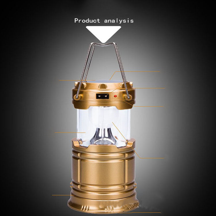 Multifunctional telescopic camping lantern