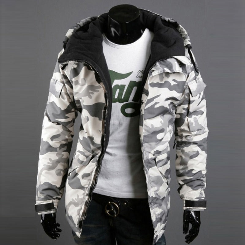 British Camouflage Trend Men's Hooded Jacket