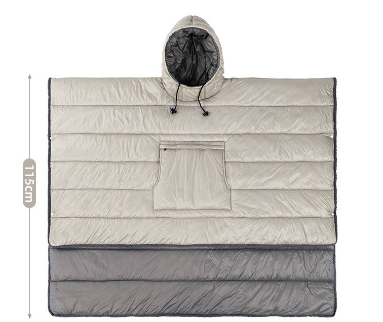 Thickened Cold Protection Cloak Sleeping Bag