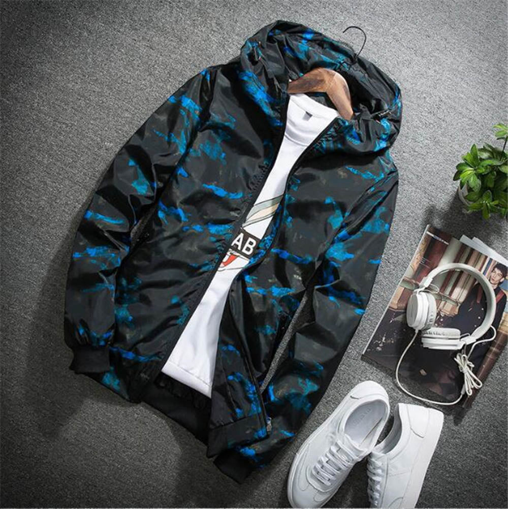 Camouflage jacket hooded jacket