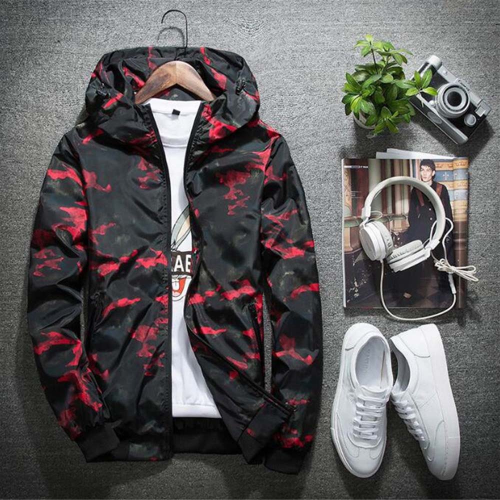 Camouflage jacket hooded jacket
