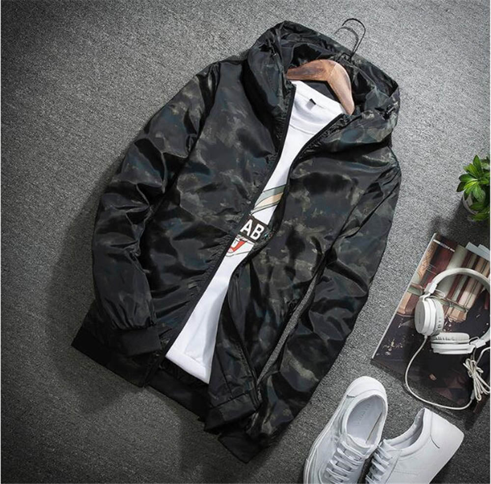 Camouflage jacket hooded jacket