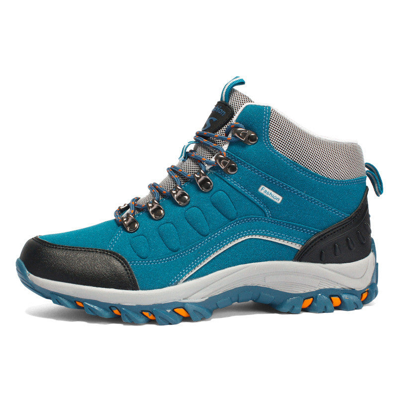 Hi-top hiking shoes