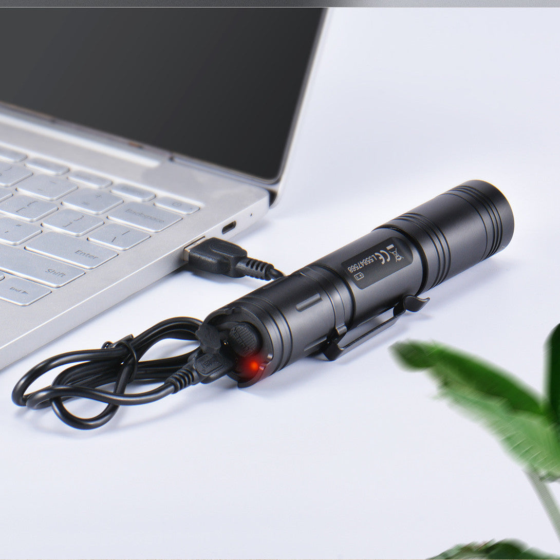 Outdoor Camping Home USB Rechargeable Glare Flashlight